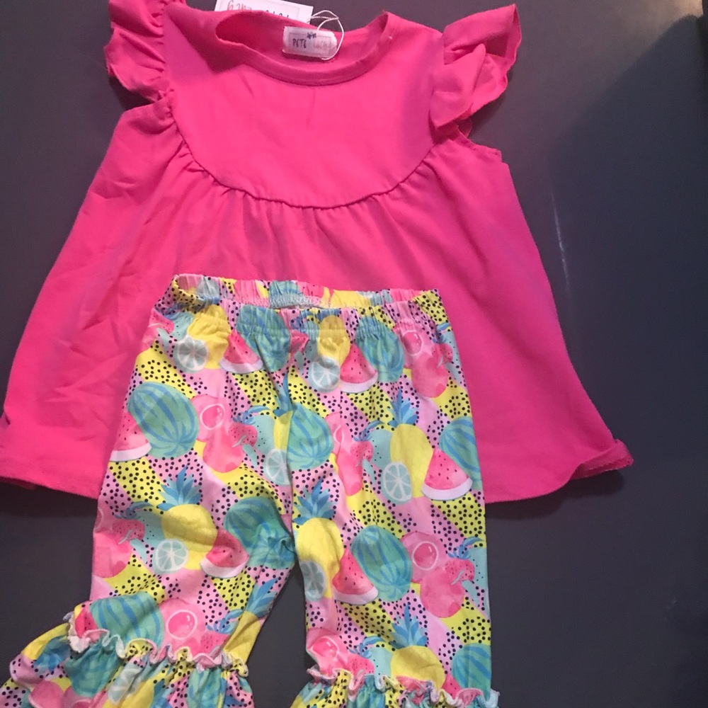 2 piece watermelon Capri set also sold as a dress